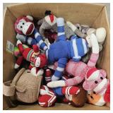 Assorted Colorful Plush Sock Monkeys