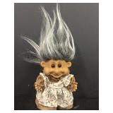 Russ Troll Doll Grandma 4.5in tall w/ gray hair
