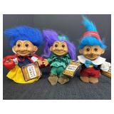 3 Russ Storybrook Trolls - Snow White, Peter Pan,