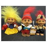 3 Russ Storybrook Trolls - Snow White, Pinocchio,
