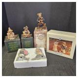 (4) Bear Figurines: Boyd Bears & Lauren Rogers