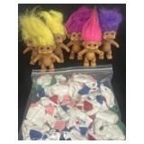Russ & 1991 TNT troll dolls w/ "I love kouts"