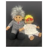 Vtg. Uneeda & Russ The boss plush troll dolls