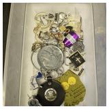 Assorted Keychains in Sterlite 6QT Container