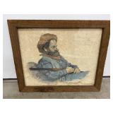 The Old Pioneer Signed Jim Daly Color Pencil