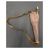 Leather Powder Flask w/ Contents