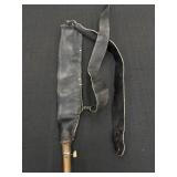 Black Leather Powder Flask