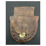 Leather Belt Pouch w/ antler button