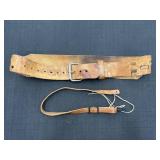 XL Weider Leather Belt & leather rifle sling