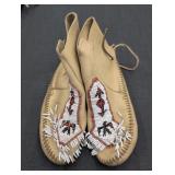 Beaded leather Moccasins size 6