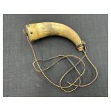 9.5" black powder horn