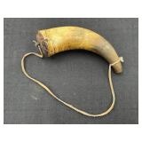 8.5" black powder horn
