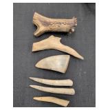 (6) Deer Antler pieces 3.5in to 5.5in long