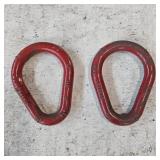 (2) Crosby Pear-Shaped Sling Links