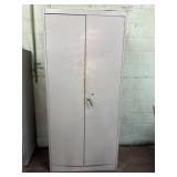 Metal 2 door 6 shelve cabinet