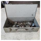 Metal Toolbox w/ Mechanical Parts, Hardware &