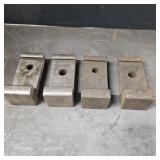 (4) Machine Shop Clamping Blocks
