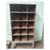 Steel pigeonhole storage bin unit