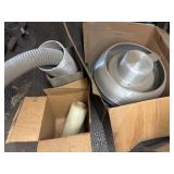 Exhaust Fan & Tubing, plastic stretch Wrap