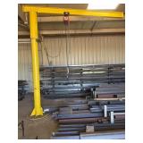 CM Lodestar jib crane w/electric chain hoist