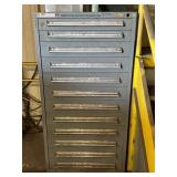 Stanley Vidmar tool cabinet w/punch & die tools,