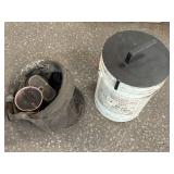 Canvas utility/tool bag & bucket w/custom dark
