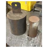 Cylindrical metal fabrication pieces, 2.5 x 6 &