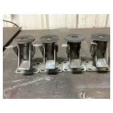 4- 6.5" heavy-duty metal floor locks