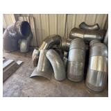 Multi size curved galvanized duct work