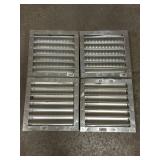 4- 12 x 12" Aluminum Wall Louver Static Vent