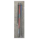 3 Ajax jack hammer chisels 28-39in lengths