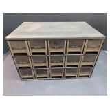 15 drawer small parts metal cabinet