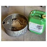 Oil drain pan & 5-gallon container of Industrial