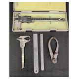 Mitutoyo Dial Caliper in case, calipers &