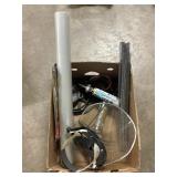 Face shield, gears, plastic chalk gun