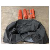 Snow fence pieces & grill cover