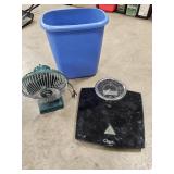 Scale, Mini Fan, & Trash Can