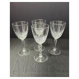 4 Luminarc "Diamant" Crystal stemmed glasses