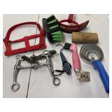 Hoof Picks, Curry Comb, Snaffle Horse Bit, Sweat