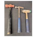 (3) Hammers, Estwing dead blow, Estwing claw