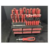 Ratcheting Screwdriver w/ assorted size bits &