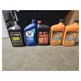 (5) Automotive Fluid & Motor Oil Bottles