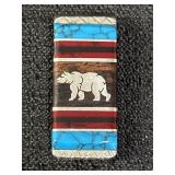Handcrafted bear money clip