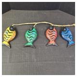 Hand-Painted Paper-Mï¿½chï¿½ Hanging Fish Decor
