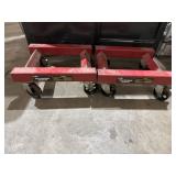 (2) 1250lb Professional Car Dolly Set