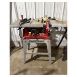 Tradesman BT2502W Table Saw on matching metal