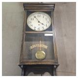 Vintage Wooden Regulator Wall Clock
