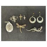 Earrings, brooches, pendants, key ring