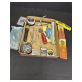 Variety of small household tools - utility knives,
