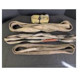 (4) Tow Straps, 1 with steel hooks